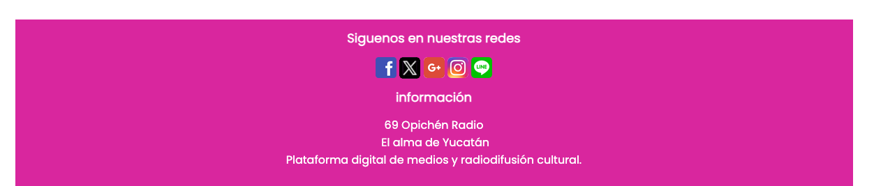 Información y redes de 69 Opichén Radio